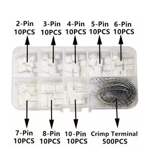 GH1.25 JST 커넥터 크림프 터미널 2/3/4/5/6/7/8/10 핀 하우징 키트 세트 박스 1.25mm 플라이트 컨트롤러 3D 프린터용