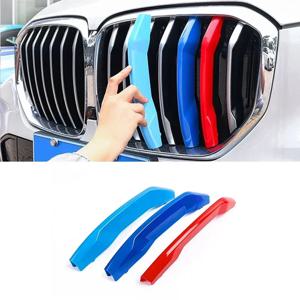 BMW X1 X3 X4 X5 X6 E84 E70 E71 F15 F16 F25 F26 G01 G02 G05용 3색 프론트 키드니 에어 그릴 라디에이터 그릴 커버 트림
