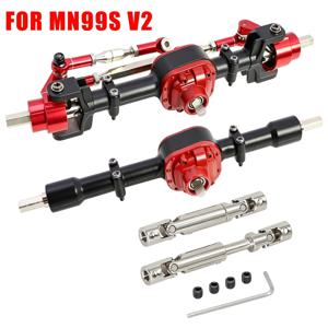 MN MN99s V2, MN82S, MN78, MN300, MN212 RC 자동차 업그레이드용 금속 전후 액슬 세트 + 4mm 출력축이 포함된 구동축