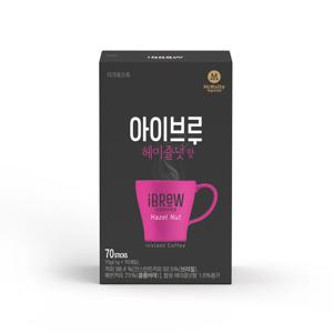 맥널티 아이브루 헤이즐넛향 블랙 커피믹스 70개입