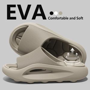 패션 남성 스포츠 슬리퍼 논슬립 비치 샌들 실내외 겸용 두꺼운 밑창 남성 슬라이드 EVA 슬리퍼 편안한 커플 신발