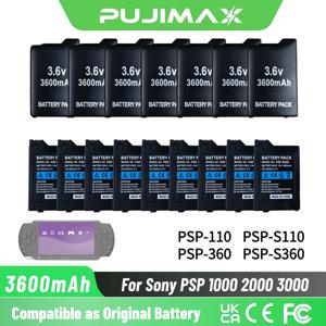 PUJIMAX 1-20PCS 3.6V 3600mAh 배터리 소니 PSP1000 PSP2000 PSP3000 PSP-S110 PSP-110 1004 2004 3004 플레이스테이션 게임패드용
