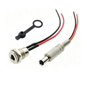 1pcs 방수 DC-099 5.5*2.5mm 5521 5525 DC 전원 잭 소켓 암 패널 마운트 커넥터 MetalWith Nut Snap DC-099 5.5*2.5