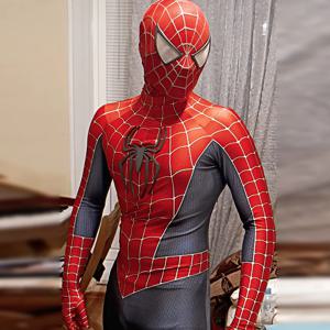 Maguire Raimi SM 코스프레 3D 로고 스파이더맨 의상 슈퍼 히어로 젠타이 바디 슈트 스판덱스 할로윈 의상 Disfraces 성인용
