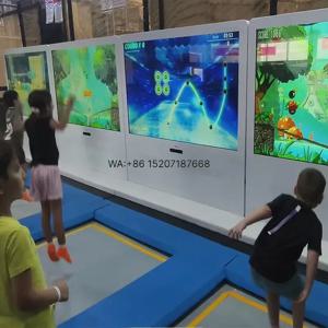 상업용 놀이터에 적합한 인터랙티브 실내 모션 트램폴린 점핑 스포츠 VR 게임 장비 도매