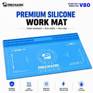 MECHANIC V80 실리콘 수리 매트, 정전기 방지 및 내열성 납땜 패드, 휴대폰 PCB BGA 칩 수리용