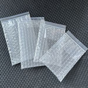 100Pcs 투명 양면 두꺼운 버블 백 뼈 지퍼 잠금 포장 씰링 특급 배송 운송 비닐 봉투
