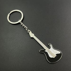 크리에이티브 미니 악기 기타 키체인, 멀티 컬러 라인스톤 키링, 남녀공용 자동차 핸드백 전화 케이스 펜던트 선물