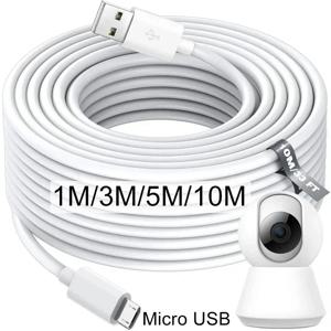 1/10m 삼성 Xiaomi 안드로이드 전화 카메라 모니터 전원 은행 데이터 코드 라인에 대 한 여분의 긴 마이크로 USB 빠른 충전 데이터 케이블