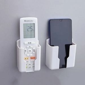범용 리모컨 홀더, 펀칭 불필요, 접착식 랙 선반, 에어컨, TV, 벽걸이형, 휴대폰, 플러그 케이스