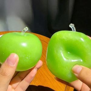 그린 애플 슬러시 스퀴시 피젯 토이 크런치 모델러블 논바운스 감각 스트레스 해소 장난감 중간 그립 강도 슬로우 라이징 선물