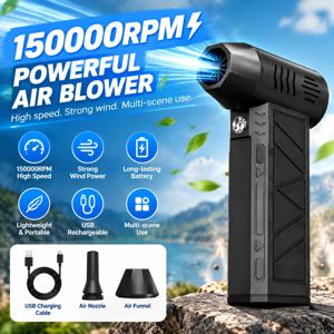 터보 제트 팬 150000RPM 브러시리스 블로워, 강력한 전기식 에어 블로워, 진공 청소기, 휴대용 먼지 제거기, 강력한 바람, 눈 제거 기능