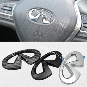 6.2X3.2cm 인피니티 QX70 QX60 QX80 Q30 FX37 Q45 Q50 Q56 Q60 FX35 G35 G37 M35용 자동차 핸들 로고 배지 스티커