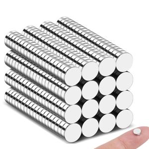 200개입, 6x2mm 크기의 강력한 소형 원형 희토류 자석, 미니 냉장고용 디스크 자석, 화이트보드, 사물함, 냉장고, DIY 공예, 건식 자석
