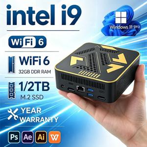 고성능 미니 PC, 인텔 i9 10980HK 탑재, 휴대용 미니 PC, 16GB RAM, 1TB/2TB SSD, Wi-Fi 6, 블루투스 5.2, 4K 60Hz, 고화질 게이밍 및 사무/학습용 PC
