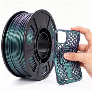 95A 카멜레온 TPU 필라멘트 1.75mm, TPU 카멜레온 컬러 그린 250g 95A 유연하고 부드러운 3D 프린터 필라멘트, 빛에 따라 색상 변환