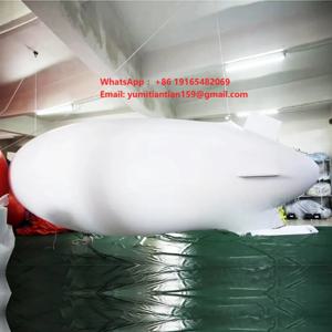 헬륨 광고용 RC 비행선, 5미터 크기의 체육관/강당용 LED 조명 장착 에어선, 외부에 부착 가능한 배너 포함