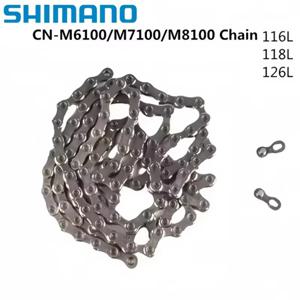 시마노 DEORE XTR CN M9100 XT M8100 SLX M7100 DEORE M6100 체인 12s MTB 자전거 체인 116L 124L 126L 자전거 오리지널 Shimano