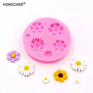 데이지 DIY 헤드드레스 신발 레진 쥬얼리 액세서리 드립 몰드 해바라기 초콜릿 케이크 디저트 장식 실리콘 몰드