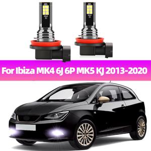 좌석용 LED 안개등 전구, Ibiza MK4 6J 6P MK5 KJ 2013 2014-2020 자동차 전면 안개등, 흰색 6000K CSP Luces H8 H11 H16JP, 2 개