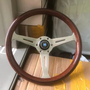 클래식 350MM 14인치 클래식 NXD 우드 스티어링 휠 유니버셜 레이싱 드리프트 JDM 스포츠 우드 그레인 스티어링 휠 볼란테스