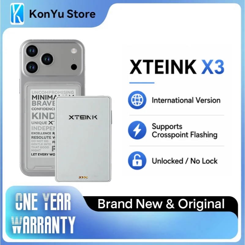 XTEINK X3 글로벌 버전 3.7인치 마그네틱 미니 E-Ink 전자책 리더 16GB 지원 크로스포인트 펌웨어 광고 없는 다국어 지원