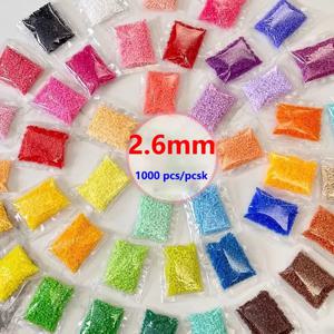 2.6MM 10000+개 픽셀 퍼즐 다리미 부착 비즈 확장팩 스트레스 해소 DIY 고품질 수제 선물 장난감 퓨즈 비즈 (성인용)