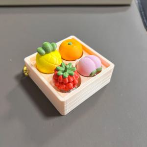 키보드 피젯 클리커 6키 3D 프린트 농장 장난감 키체인 가방 참 장식 데스크 장난감 피젯 키체인 가방 펜던트 선물