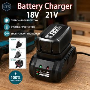 마키타 모델 18V 21V 리튬 이온 BL1815 BL1830 BL1840 BL1415 BL1420 BL1860 전기 드릴 그라인더용 배터리 충전기 교체 새 제품