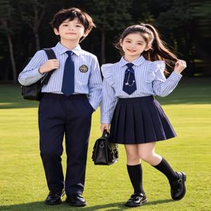 긴팔 아동 공연복 유치원 교복 초등학교 학급 팀 합창단 세트 대학 스타일 앙상블