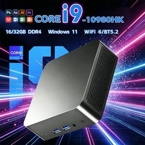 2026년형 인텔 i9-10980HK/N150 휴대용 미니 PC, 윈도우 11, 32GB DDR4, 1/2TB SSD, 게이밍 PC, Wi-Fi 6, 사무용 데스크톱