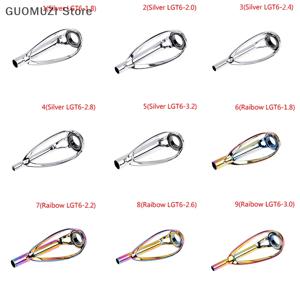 1Pc 슬리버 엉킴 없음 스피닝 캐스팅 낚싯대 빌딩 수리를위한 탑 팁 가이드 Raibow Eye Line Ring 낚시 용품