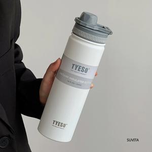 Tyeso 530/750ML 보온병 병 스테인레스 스틸 진공 플라스크 여행 컵 절연 물병 스포츠 열 머그잔 뜨거운 차가운 머그잔
