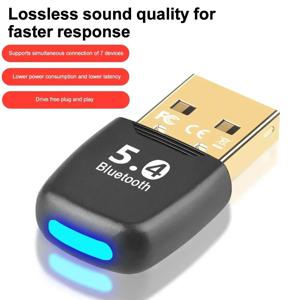 USB 블루투스 5.4 동글 어댑터 PC 무선 마우스 Keyborad 노트북 음악 오디오 수신기 USB 송신기
