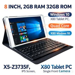 8인치 Q1, Windows 10 태블릿 PC, 2GB RAM, 32GB ROM, X80, X5-Z3735F, IPS 화면, Wi-Fi, 쿼드 코어, 단일 전면 카메라