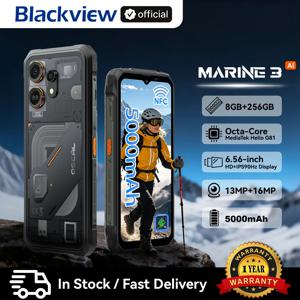 블랙뷰 OSCAL MARINE 3 스마트폰, 6.56인치 HD 90Hz 디스플레이, 헬리오 G81, 13MP+16MP 카메라, 5000mAh 배터리, 안드로이드 16 모바일 폰