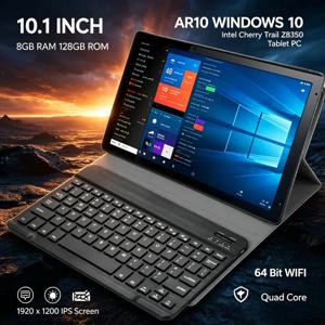 10.1인치 T10 윈도우 10 인텔 체리 트레일 Z8350 태블릿 PC 8GB RAM 128GB ROM AR10 64비트 WIFI 쿼드 코어 1920 X 1200 IPS 화면