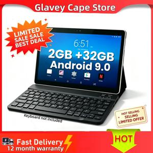 10.1인치, 2GB RAM, 32GB ROM, A1 안드로이드 9.0 태블릿 PC, V9 CPU 프로세서, 쿼드 코어, 5000mAh 배터리, 듀얼 카메라.