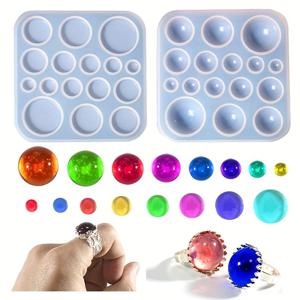 보석이 박힌 반지와 펜던트용 레진 몰드; 실리콘 몰드; 거울처럼 광택이 나는 레진 몰드; DIY 공예품, 귀걸이 등에 적합합니다.
