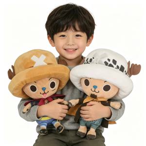 HoT 25cm 원피스 애니메이션 피규어 조로 루피 쵸퍼 플러시 장난감 귀여운 만화 플러시 인형 펜던트 어린이 크리스마스 선물
