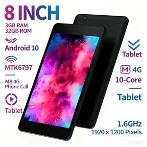 핫세일 8인치 T10 안드로이드 8.0 MTK6797 M8 4G 통화 가능 태블릿 3GB RAM 32GB ROM 10코어 1.6GHz 1920 X 1200 IPS