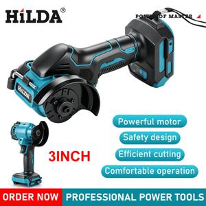 HILDA 3 인치 미니 무선 앵글 그라인더 21V 20000RPM 휴대용 연마 절단 전동 공구 마키타 배터리 미니 그라인더에 적합