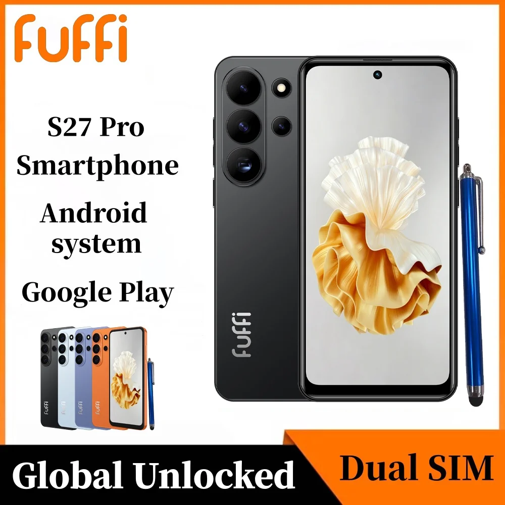 FUFFI S27 Pro 스마트폰, 안드로이드 10.0, 6.56인치 디스플레이, 8GB RAM, 512GB ROM, Wi-Fi, 블루투스, 플레이 스토어, 듀얼 SIM, 4G 네트워크 지원