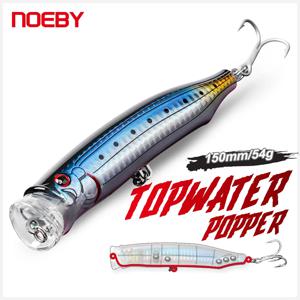 노에비 낚시 미끼 탑워터 포퍼 150mm 55g 빅 스플래시 워블러 포퍼 인조 하드 베이트 바다 GT 참치 낚시 미끼