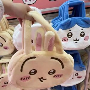새롭고 귀여운 지이 셀프 데프레시케이팅 베어 핸드백 토트백 하치지 이카와 플러시 빅 헤드 백 카와이 소녀 선물