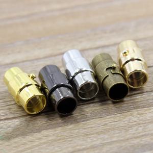 5Pcs 3/4/5/6/7/8/9/10MM 가죽 코드 엔드 캡/잠금 장치가있는 마그네틱 걸쇠, 팔찌 목걸이 제작용 커넥터