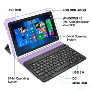 10.1인치 Q1 태블릿 PC, 4GB RAM, 64GB ROM, 윈도우 10, 인텔 체리 트레일 Z8350 프로세서, FHD 1280*800 IPS 화면, Wi-Fi 지원