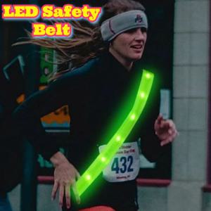 LED 안전 조끼 USB 충전식 러닝 사이클링 야간 산책 반사형 개 목줄 스트랩 라이트 업 하네스 플래싱 경고등