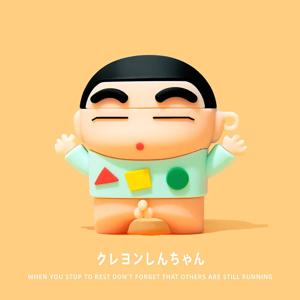 에어팟 1, 2, 3, 4, 5, 프로, 프로 2, 프로 3용 재미있고 귀여운 크레용 신짱 실리콘 이어폰 케이스 및 액세서리 커버