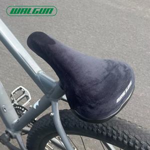 WALGUN BMX 자전거 안장 블랙/레드 (픽스드 기어 BMX 자전거용) 플란넬 스웨이드 커버 소프트 레일 시트 휠리 시트